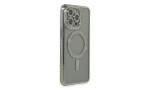 Newface iPhone 15 Pro Kılıf Joke Simli Magneticsafe Kılıf - Gri