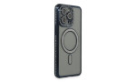 Newface iPhone 15 Pro Kılıf Joke Simli Magneticsafe Kılıf - Lacivert