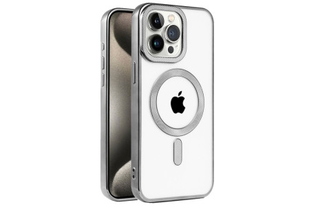 Newface iPhone 15 Pro Kılıf Kronos Magsafe Kapak - Titanyum Gri