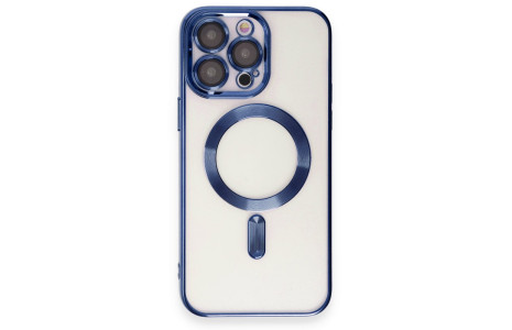 Newface iPhone 15 Pro Kılıf Kross Magneticsafe Kapak - Lacivert