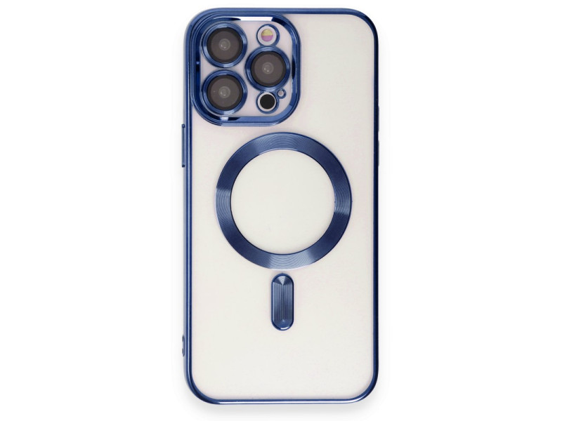 Newface iPhone 15 Pro Kılıf Kross Magneticsafe Kapak - Lacivert