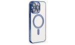Newface iPhone 15 Pro Kılıf Kross Magneticsafe Kapak - Lacivert