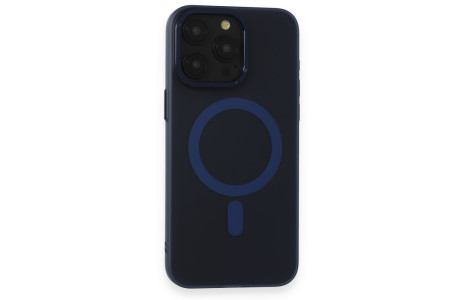 Newface iPhone 15 Pro Kılıf Lodos Magneticsafe Mat Kapak - Mavi