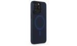 Newface iPhone 15 Pro Kılıf Lodos Magneticsafe Mat Kapak - Mavi