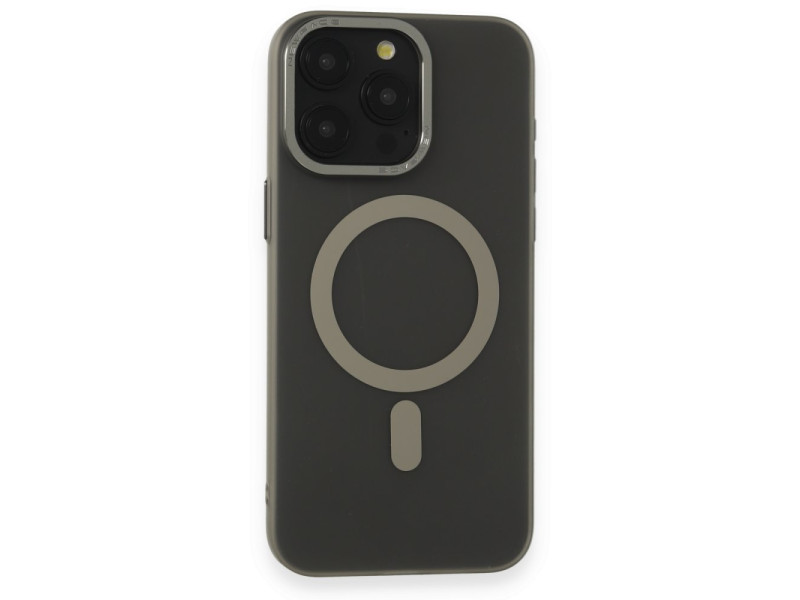 Newface iPhone 15 Pro Kılıf Lodos Magneticsafe Mat Kapak - Titan Gri