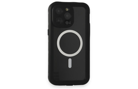Newface iPhone 15 Pro Kılıf Red Pepper Magneticsafe Su Geçirmez Kılıf - Siyah-Gri