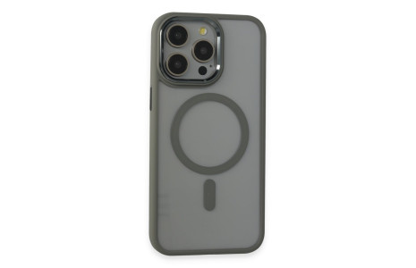 Newface iPhone 15 Pro Kılıf Room Magneticsafe Silikon - Gri