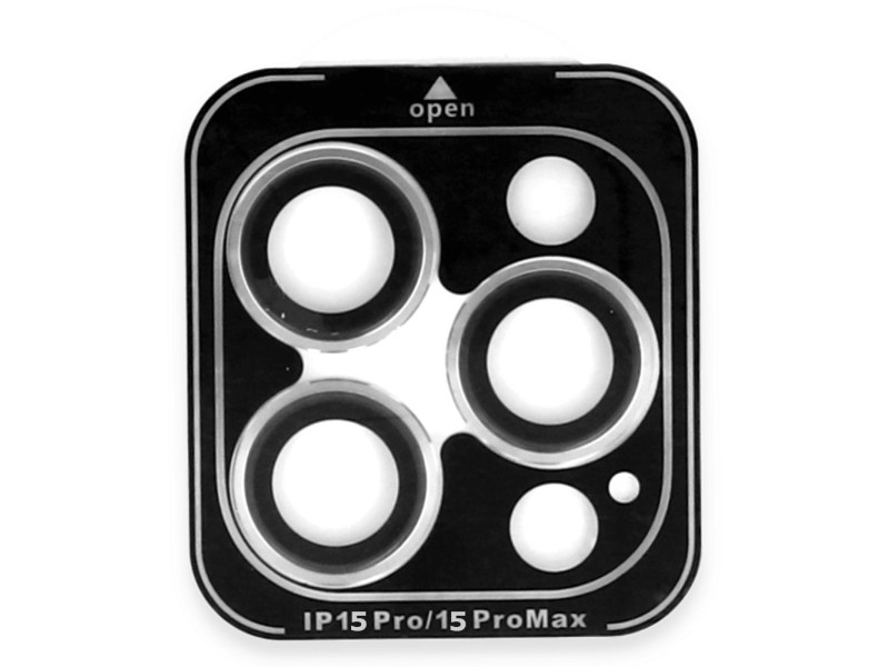 Newface iPhone 15 Pro Max Bind Metal Kamera Lens - Gümüş