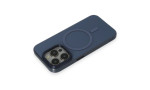 Newface iPhone 15 Pro Max Kılıf Anka PC Magneticsafe Sert Metal Kapak - Lacivert
