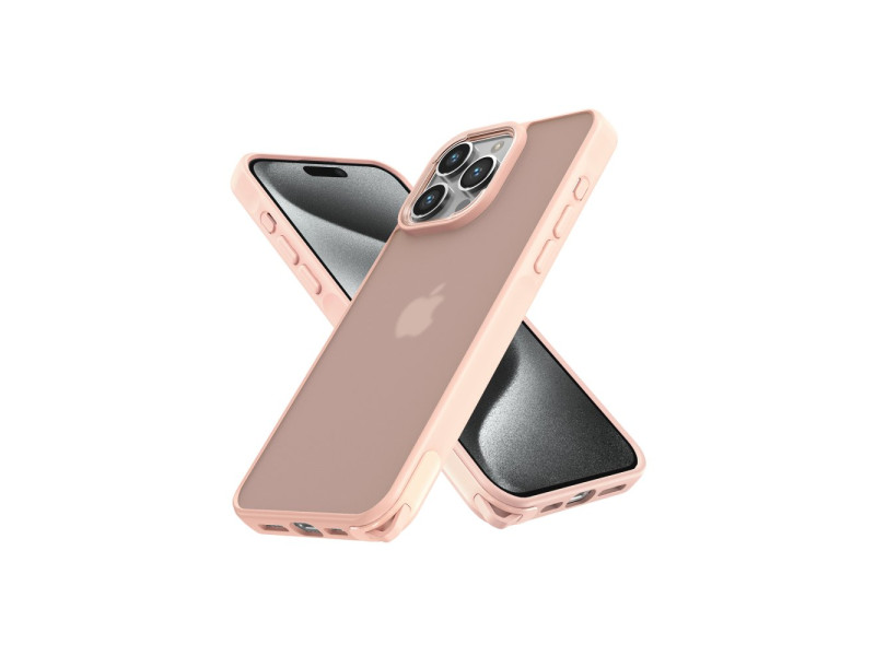 Newface iPhone 15 Pro Max Kılıf Elegant Kapak - Pudra