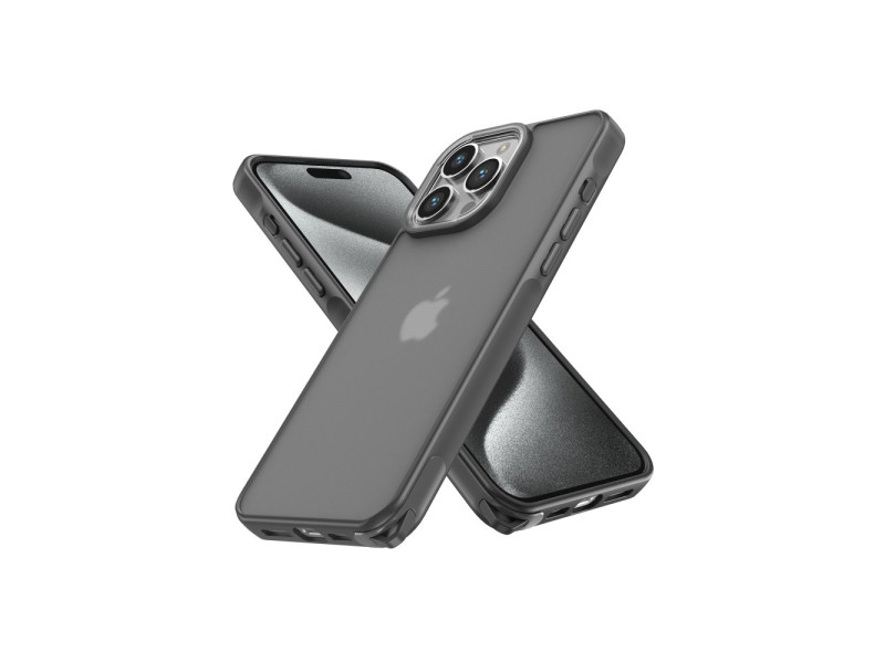 Newface iPhone 15 Pro Max Kılıf Elegant Kapak - Titan Gri