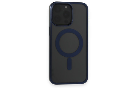 Newface iPhone 15 Pro Max Kılıf Erozi Magsafe Kapak - Lacivert