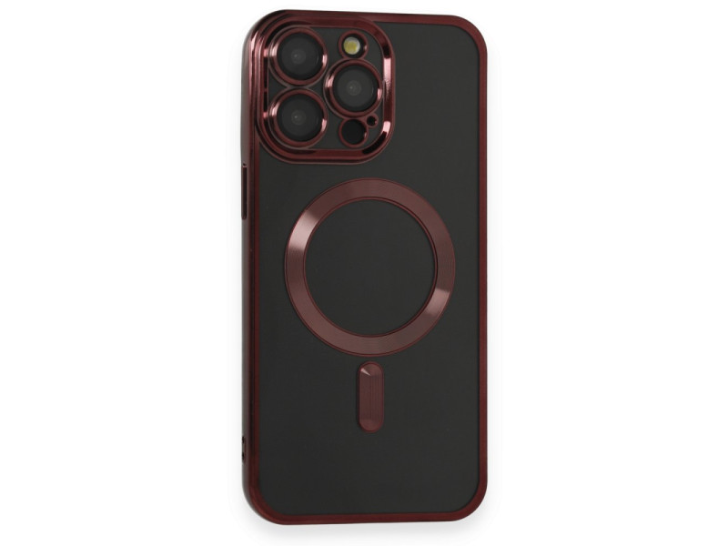 Newface iPhone 15 Pro Max Kılıf Kross Magneticsafe Kapak - Bordo