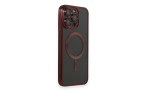 Newface iPhone 15 Pro Max Kılıf Kross Magneticsafe Kapak - Bordo