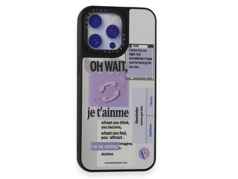 Newface iPhone 15 Pro Max Kılıf Mirror Desenli Kapak - Mirror - 4