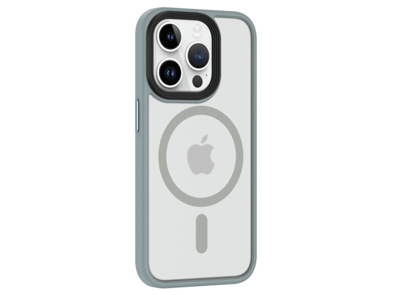 Newface iPhone 15 Pro Max Kılıf Trex Magneticsafe Kapak - Gri