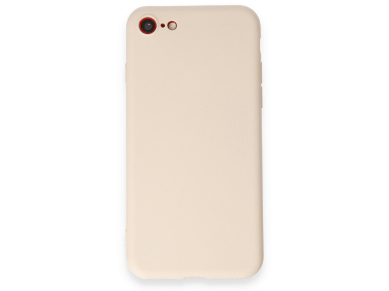 Newface iPhone 7 Kılıf First Silikon - Krem