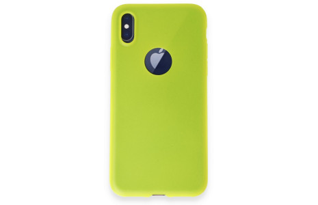 Newface iPhone X Kılıf First Silikon - Parlak Sarı