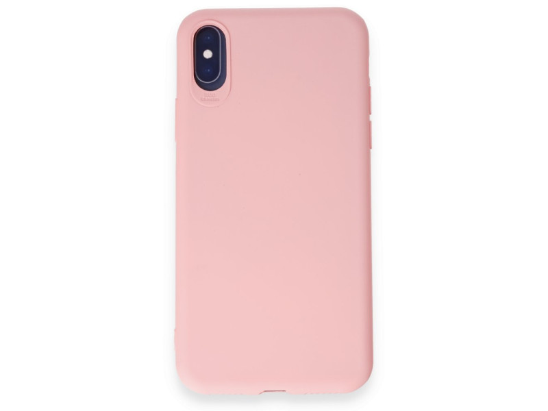 Newface iPhone X Kılıf First Silikon - Pudra