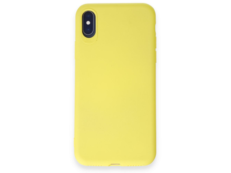 Newface iPhone X Kılıf First Silikon - Sarı