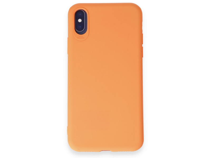 Newface iPhone X Kılıf First Silikon - Turuncu