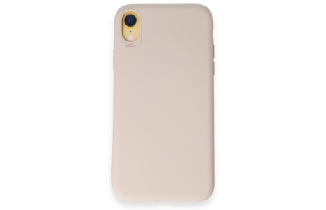 Newface iPhone XR Kılıf First Silikon - Krem