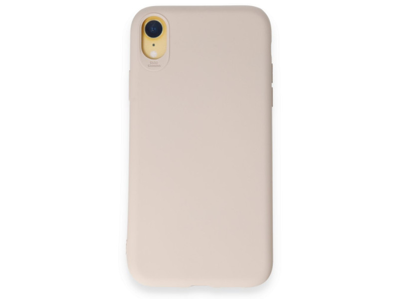 Newface iPhone XR Kılıf First Silikon - Krem