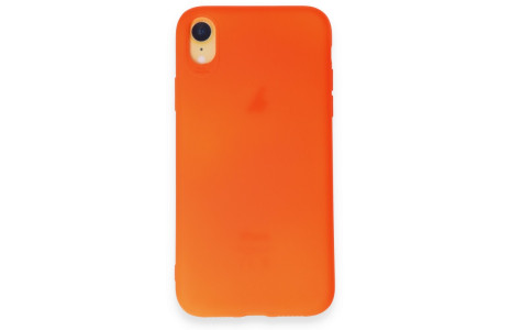 Newface iPhone XR Kılıf First Silikon - Parlak Turuncu