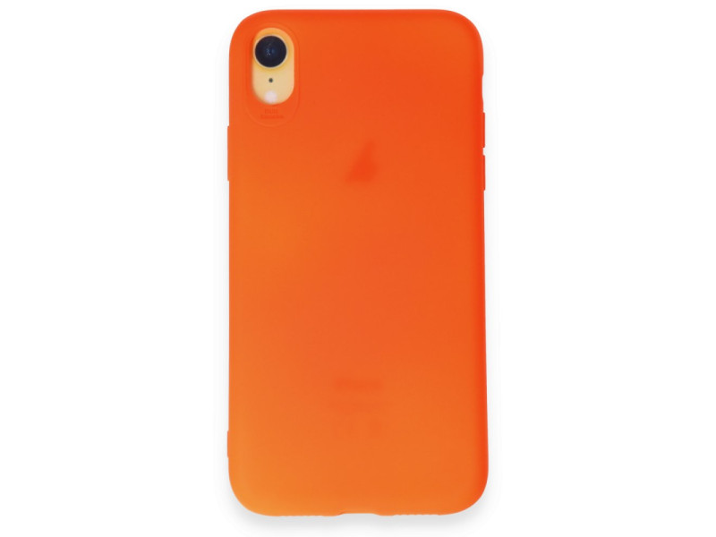 Newface iPhone XR Kılıf First Silikon - Parlak Turuncu