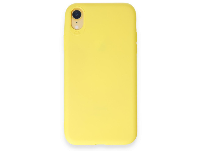 Newface iPhone XR Kılıf First Silikon - Sarı