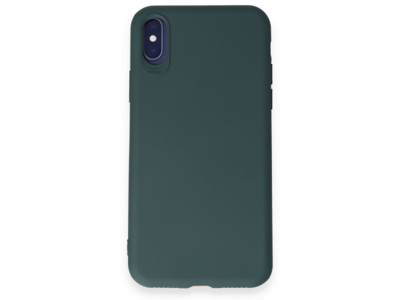 Newface iPhone XS Kılıf First Silikon - Koyu Yeşil