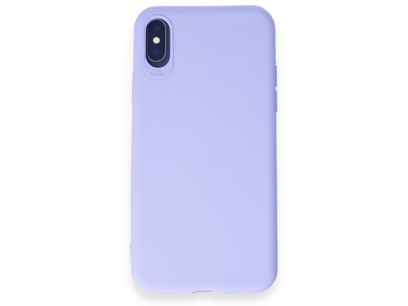 Newface iPhone XS Kılıf First Silikon - Lila