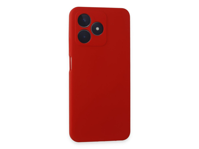 Newface Realme C53 Kılıf Nano içi Kadife Silikon - Kırmızı
