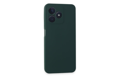 Newface Realme C53 Kılıf Nano içi Kadife Silikon - Koyu Yeşil