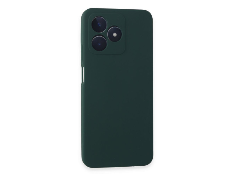 Newface Realme C53 Kılıf Nano içi Kadife Silikon - Koyu Yeşil