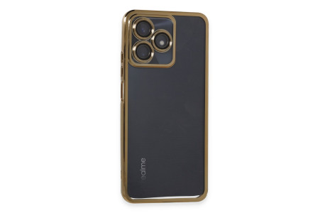 Newface Realme C53 Kılıf Razer Lensli Silikon - Gold