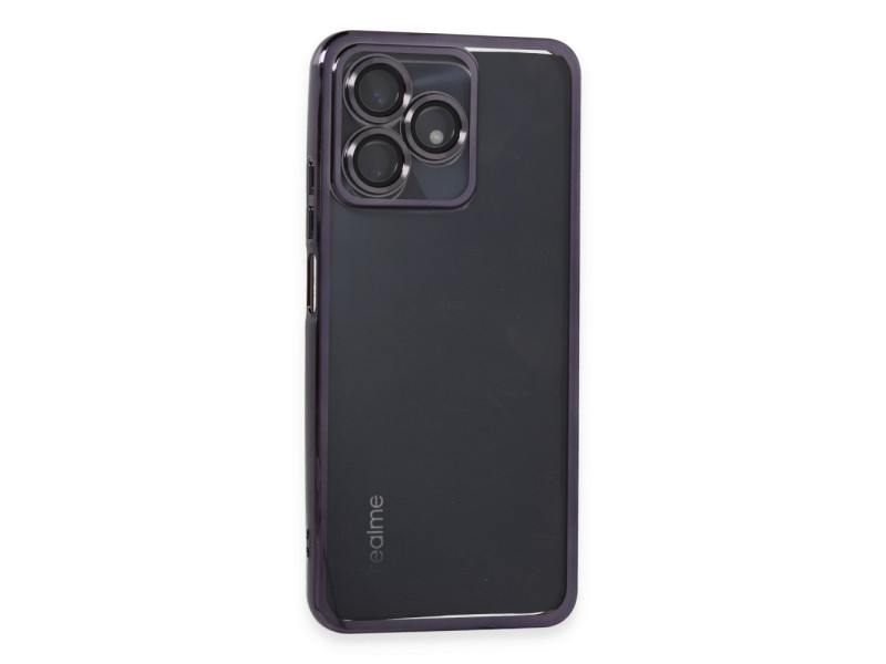 Newface Realme C53 Kılıf Razer Lensli Silikon - Mor