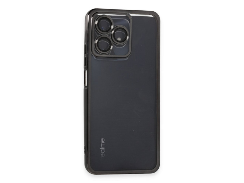 Newface Realme C53 Kılıf Razer Lensli Silikon - Siyah