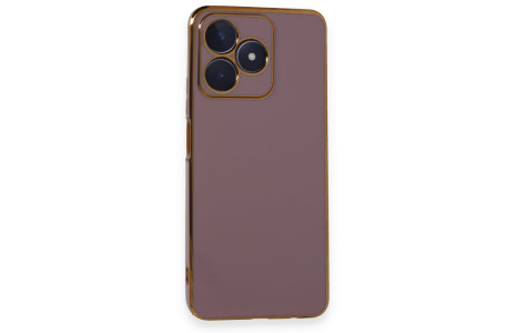 Newface Realme C53 Kılıf Volet Silikon - Mor