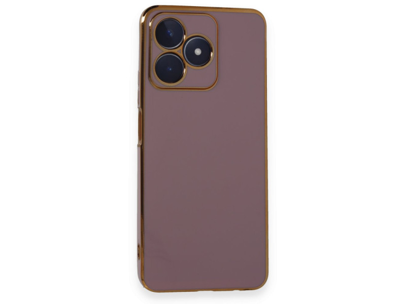 Newface Realme C53 Kılıf Volet Silikon - Mor