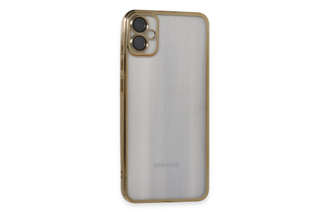 Newface Samsung Galaxy A05 Kılıf Razer Lensli Silikon - Gold
