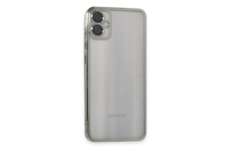 Newface Samsung Galaxy A05 Kılıf Razer Lensli Silikon - Gümüş