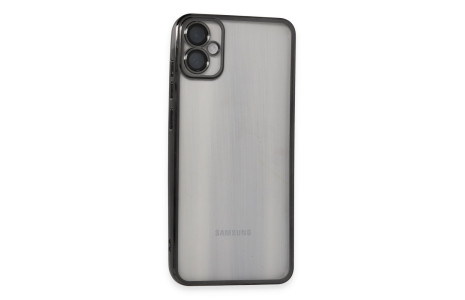 Newface Samsung Galaxy A05 Kılıf Razer Lensli Silikon - Siyah