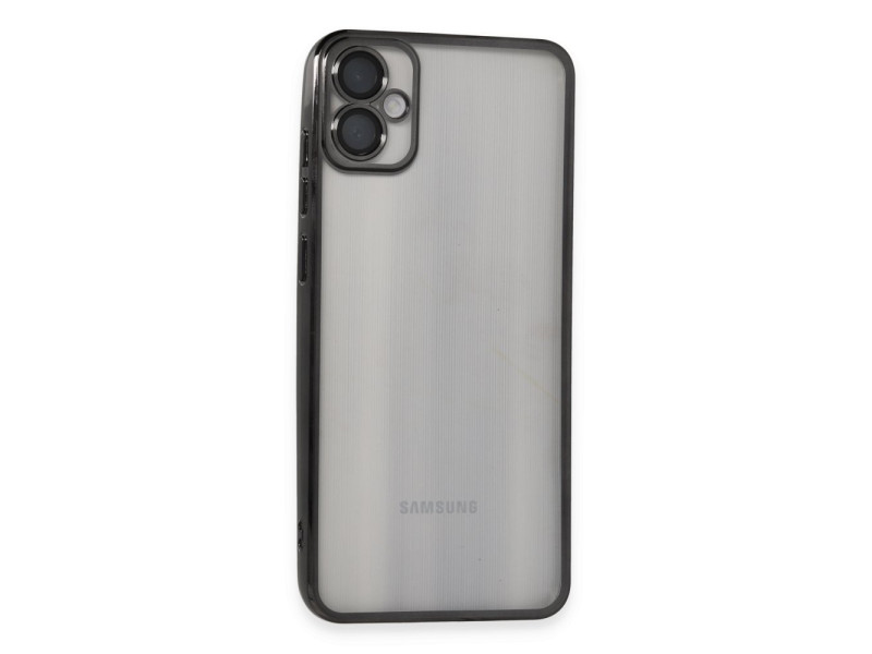 Newface Samsung Galaxy A05 Kılıf Razer Lensli Silikon - Siyah
