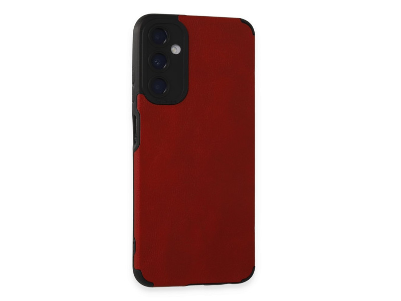Newface Samsung Galaxy A05S Kılıf Loop Deri Silikon - Kırmızı