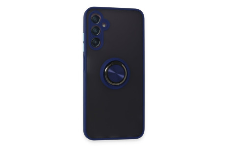 Newface Samsung Galaxy A05S Kılıf Montreal Yüzüklü Silikon Kapak - Lacivert