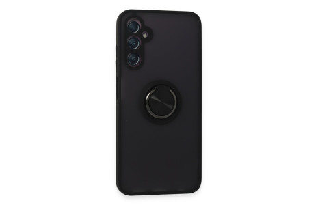 Newface Samsung Galaxy A05S Kılıf Montreal Yüzüklü Silikon Kapak - Siyah