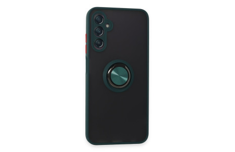 Newface Samsung Galaxy A05S Kılıf Montreal Yüzüklü Silikon Kapak - Yeşil