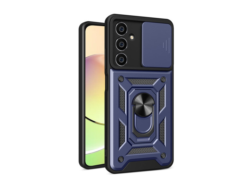 Newface Samsung Galaxy A05S Kılıf Pars Lens Yüzüklü Silikon - Lacivert