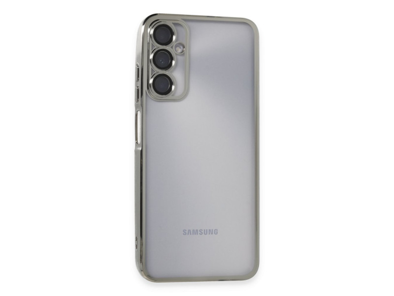 Newface Samsung Galaxy A05S Kılıf Razer Lensli Silikon - Gümüş